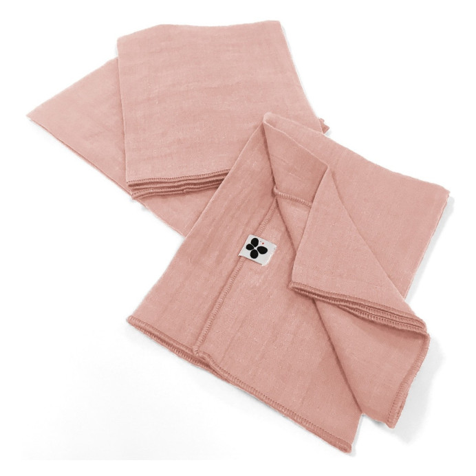 Lot 3 serviettes Gaze de coton - L'Effet papillon | Impression lin