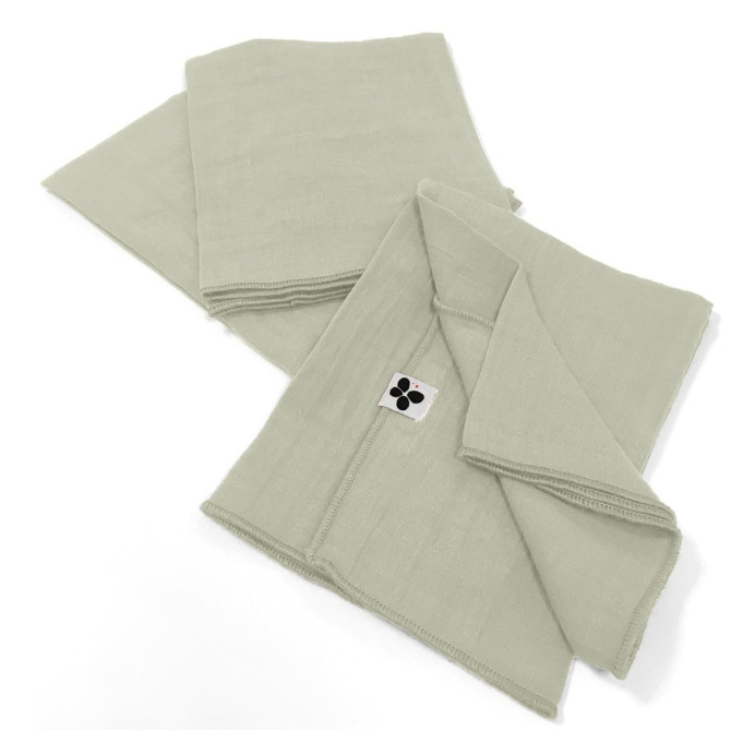 Lot 3 serviettes Gaze de coton - L'Effet papillon | Impression lin
