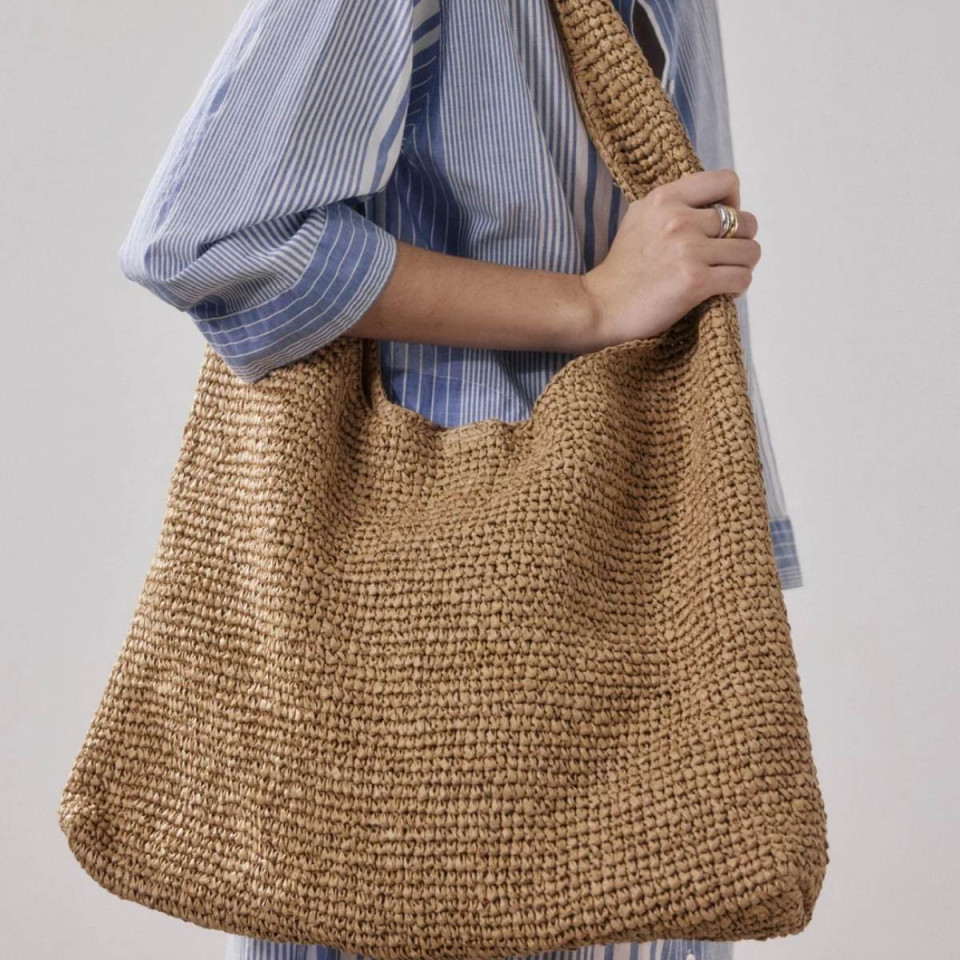 Sac Épaule en Raphia Tressé AMALYA