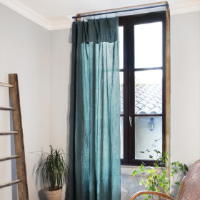 Rideau + anneaux Gaze de coton GAIA  