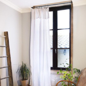 Rideau + anneaux Gaze de coton GAIA  