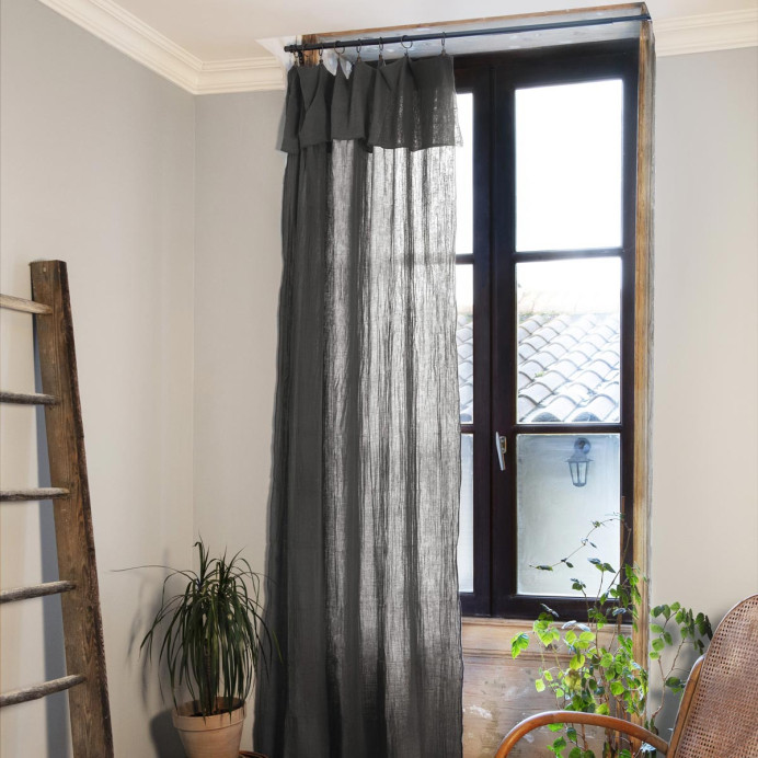 Rideau Gaze de coton GAIA - L'Effet papillon | Impression lin