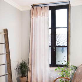Rideau + anneaux Gaze de coton GAIA  