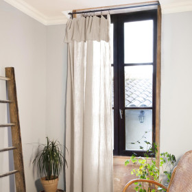 Rideau + anneaux Gaze de coton GAIA  