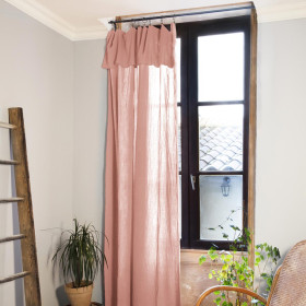 Rideau + anneaux Gaze de coton GAIA  