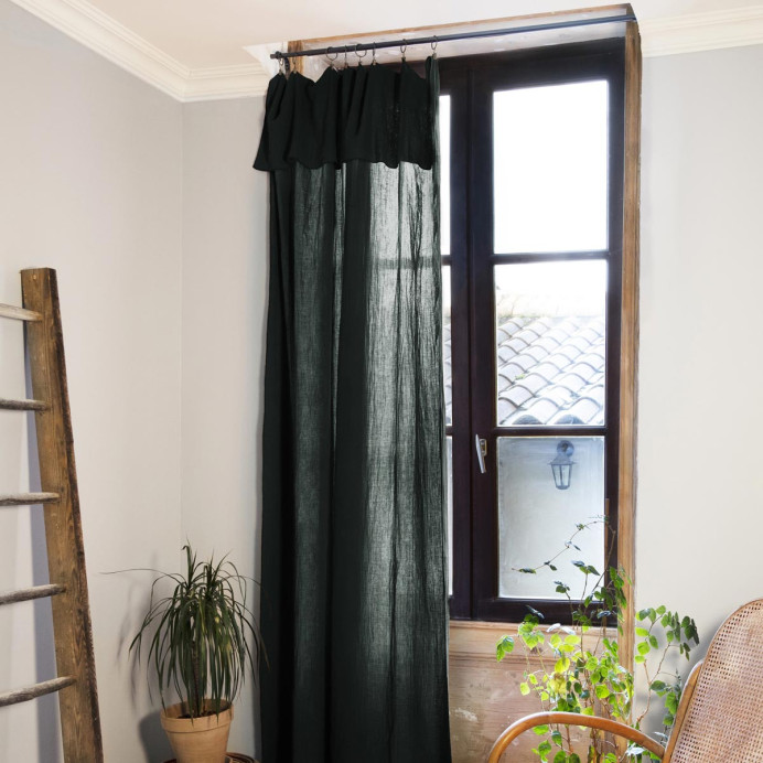 Rideau Gaze de coton GAIA - L'Effet papillon | Impression lin