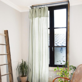 Rideau + anneaux Gaze de coton GAIA  