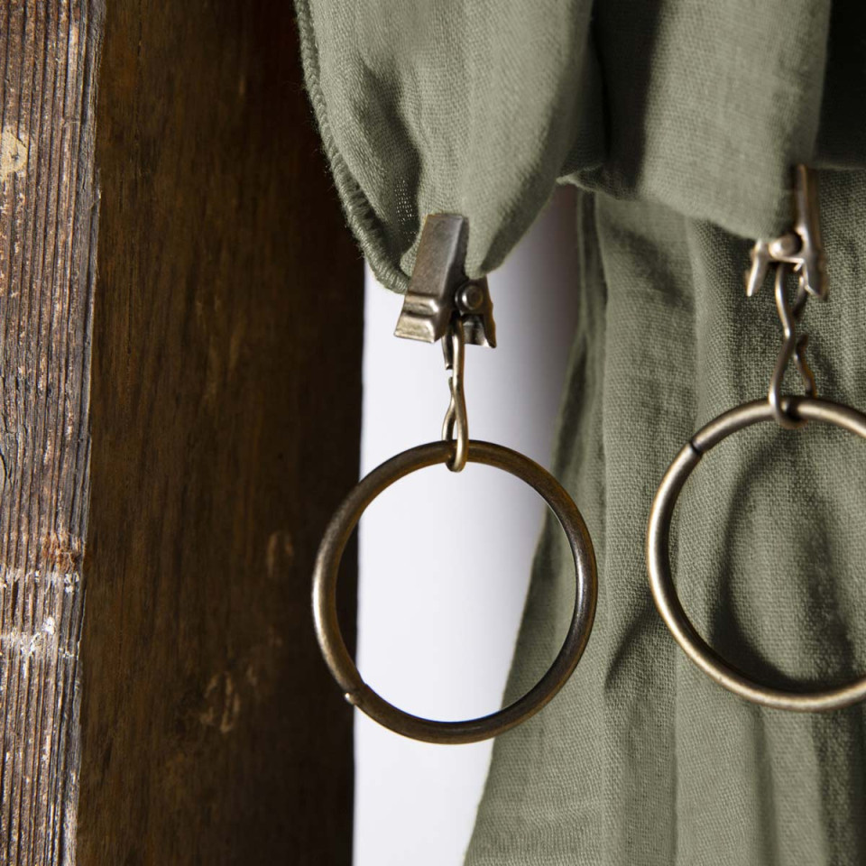 Rideau + anneaux Gaze de coton GAIA