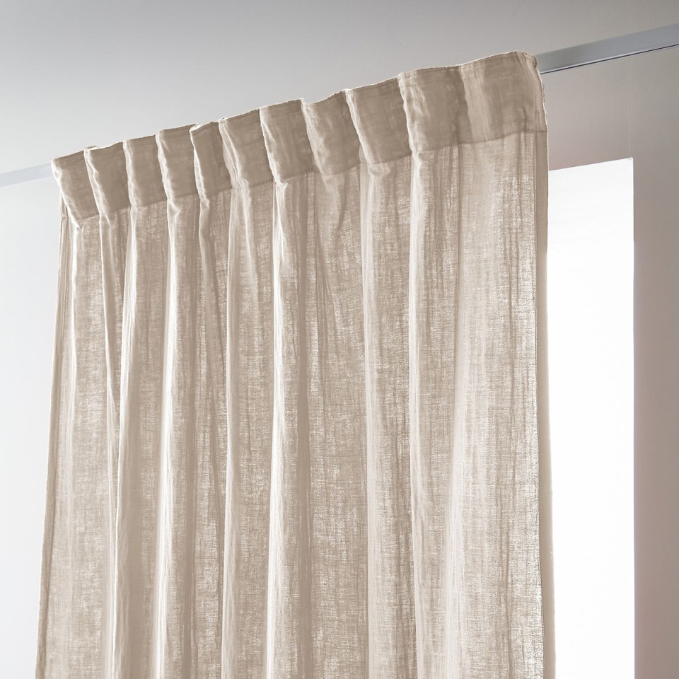 Rideau Ruflette Gaze de coton GAIA  