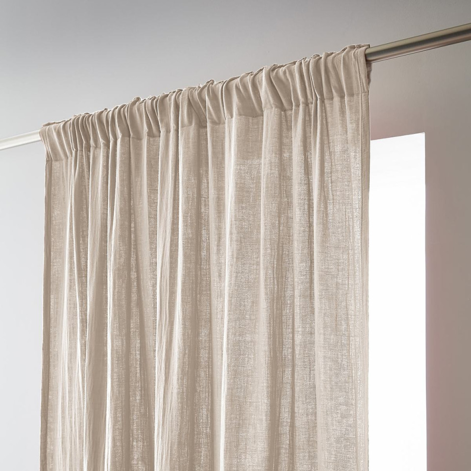 Rideau Ruflette Gaze de coton GAIA  