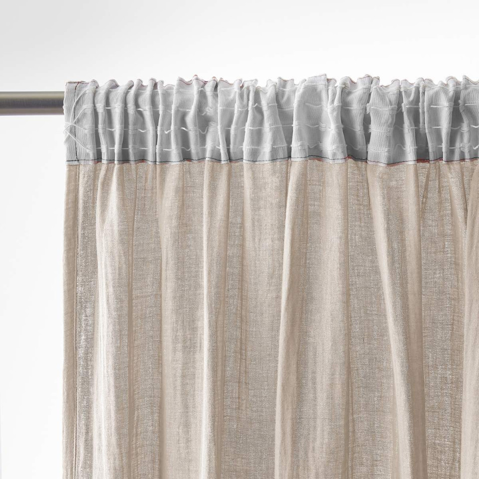 Rideau Ruflette Gaze de coton GAIA  