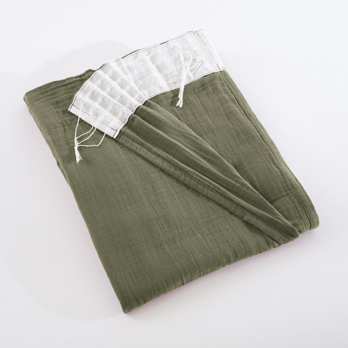Rideau Ruflette Gaze de coton GAIA - L'Effet Papillon | Impression lin