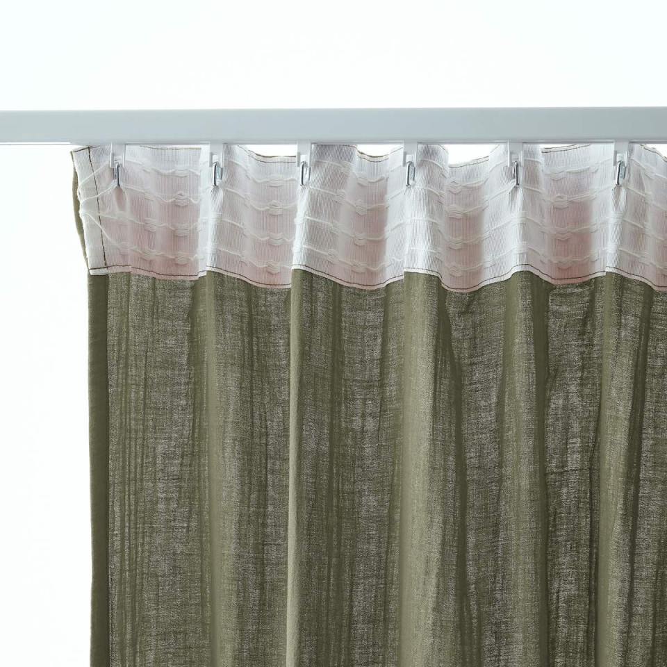 Rideau Ruflette Gaze de coton GAIA  