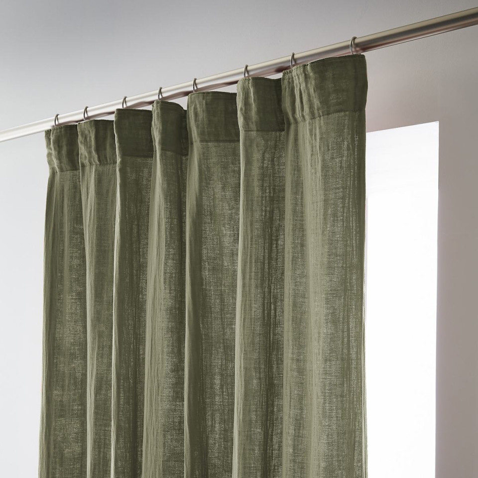 Rideau Ruflette Gaze de coton GAIA  