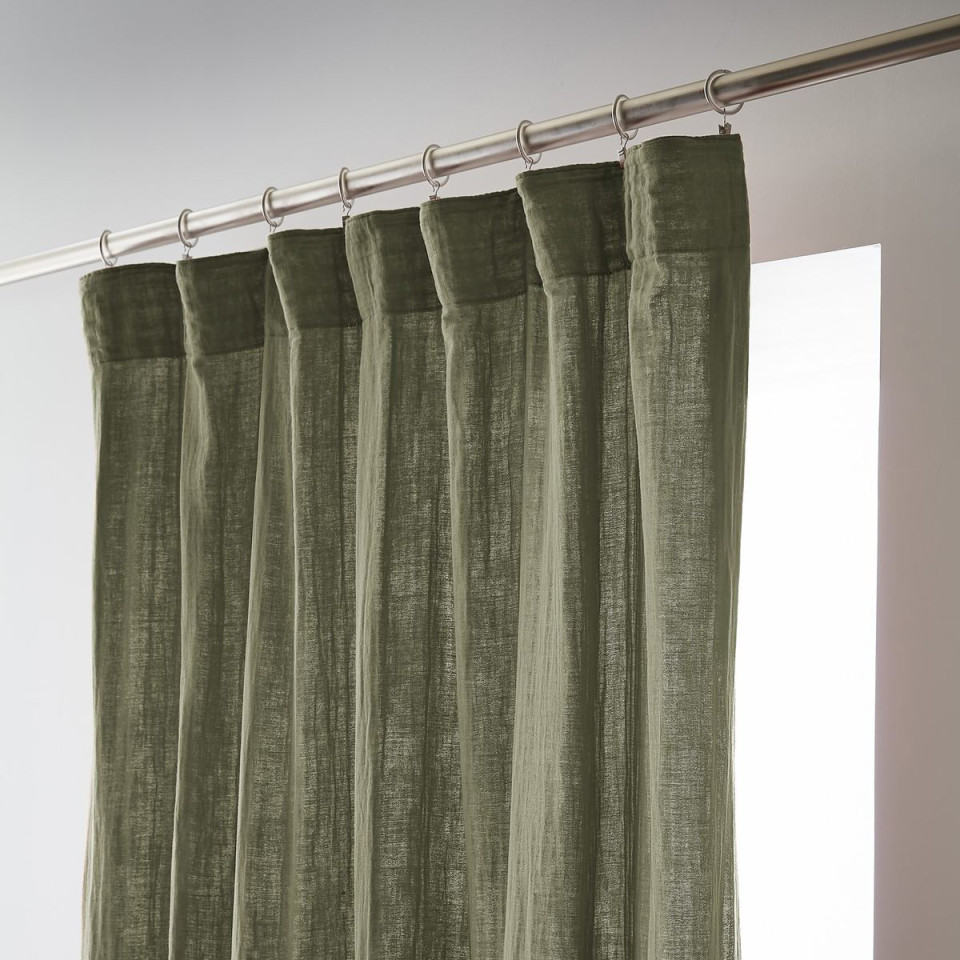 Rideau Ruflette Gaze de coton GAIA  