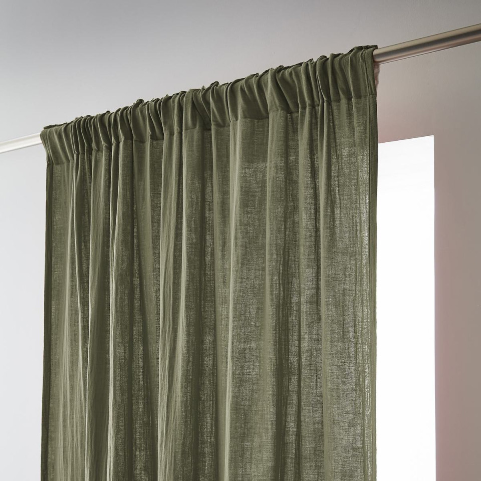 Rideau Ruflette Gaze de coton GAIA  