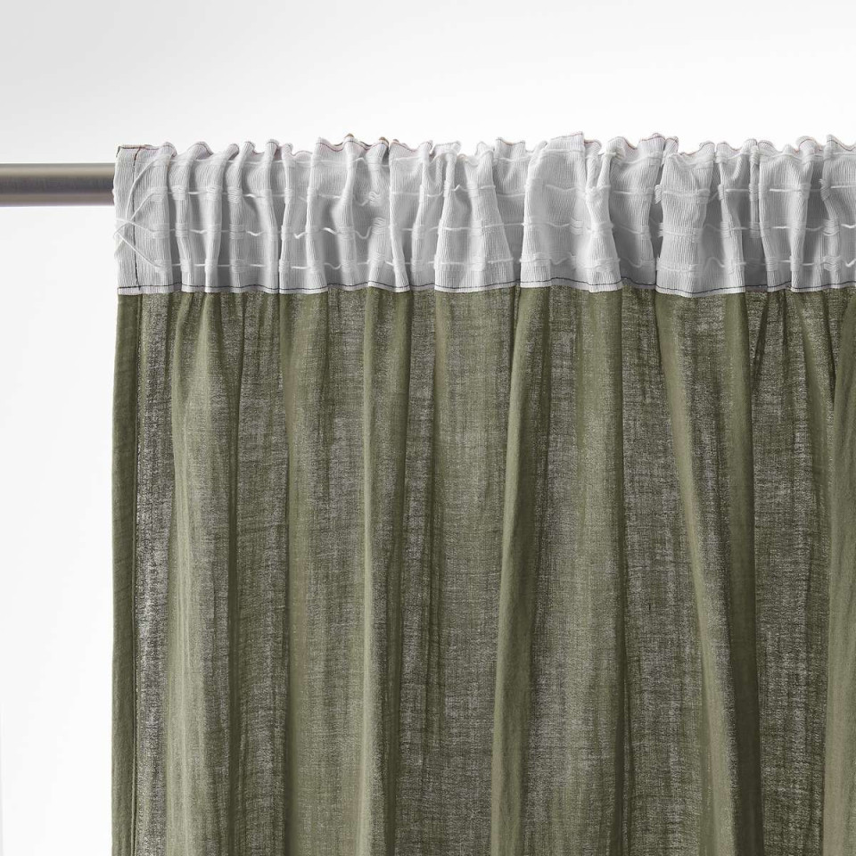 Rideau Ruflette Gaze de coton GAIA  