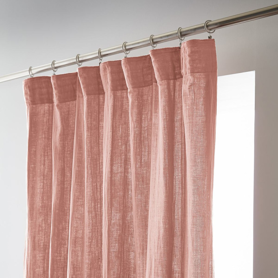 Rideau Ruflette Gaze de coton GAIA  