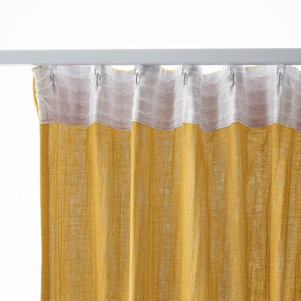 Rideau Ruflette Gaze de coton GAIA  