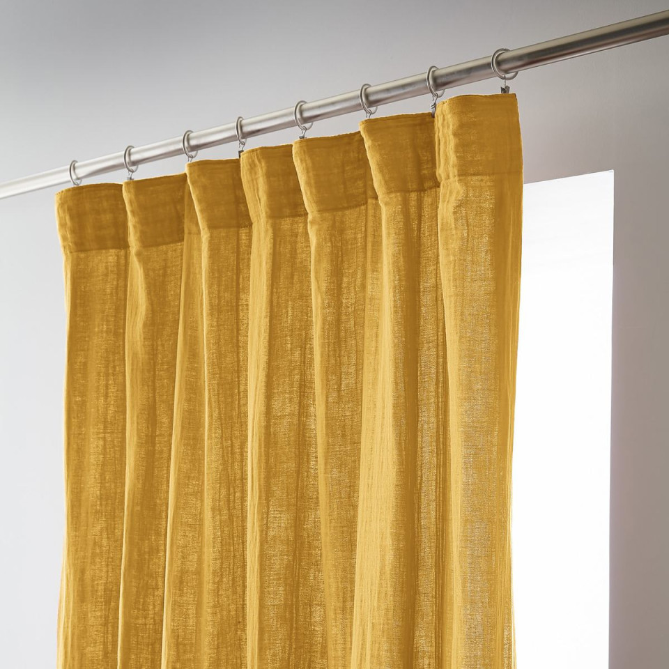 Rideau Ruflette Gaze de coton GAIA  