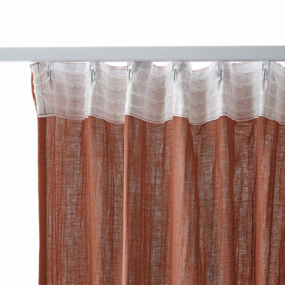 Rideau Ruflette Gaze de coton GAIA  