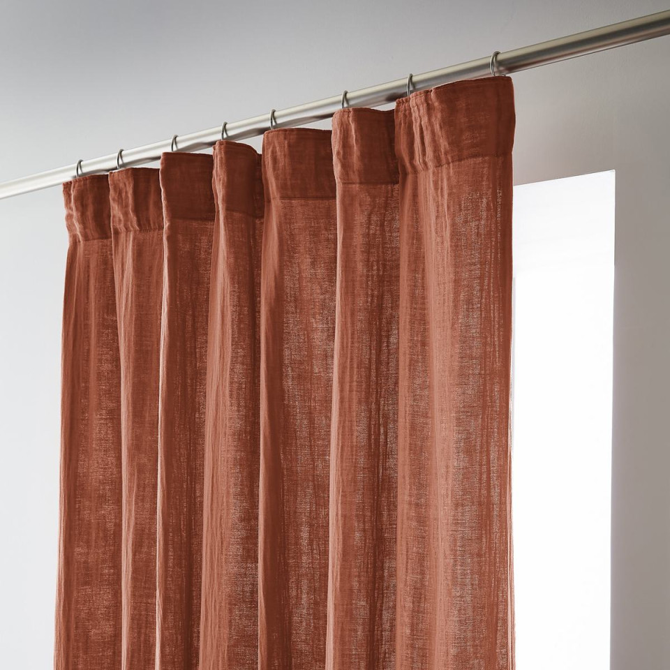 Rideau Ruflette Gaze de coton GAIA  