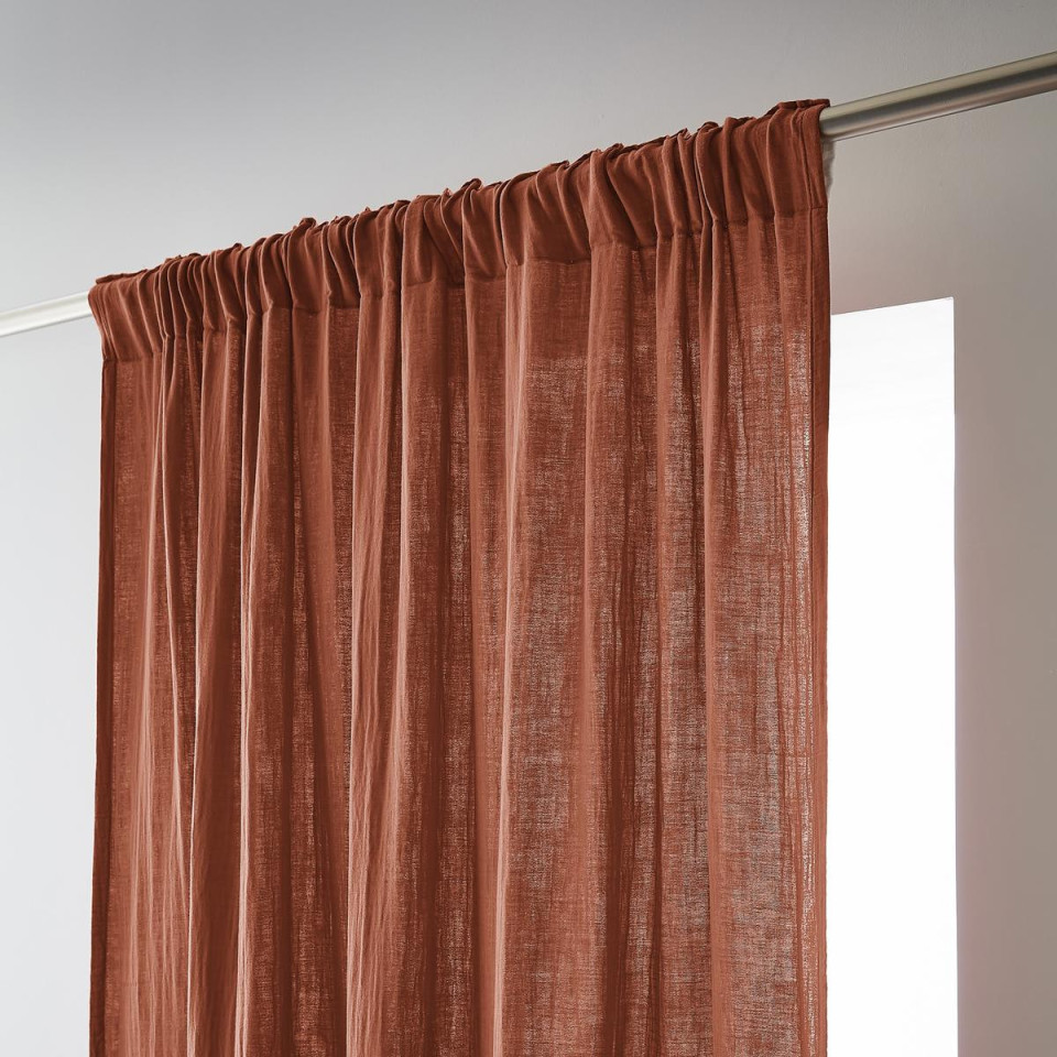 Rideau Ruflette Gaze de coton GAIA  