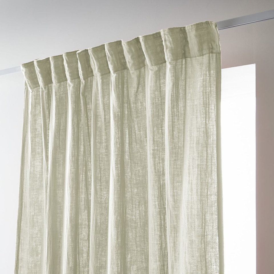 Rideau Ruflette Gaze de coton GAIA  