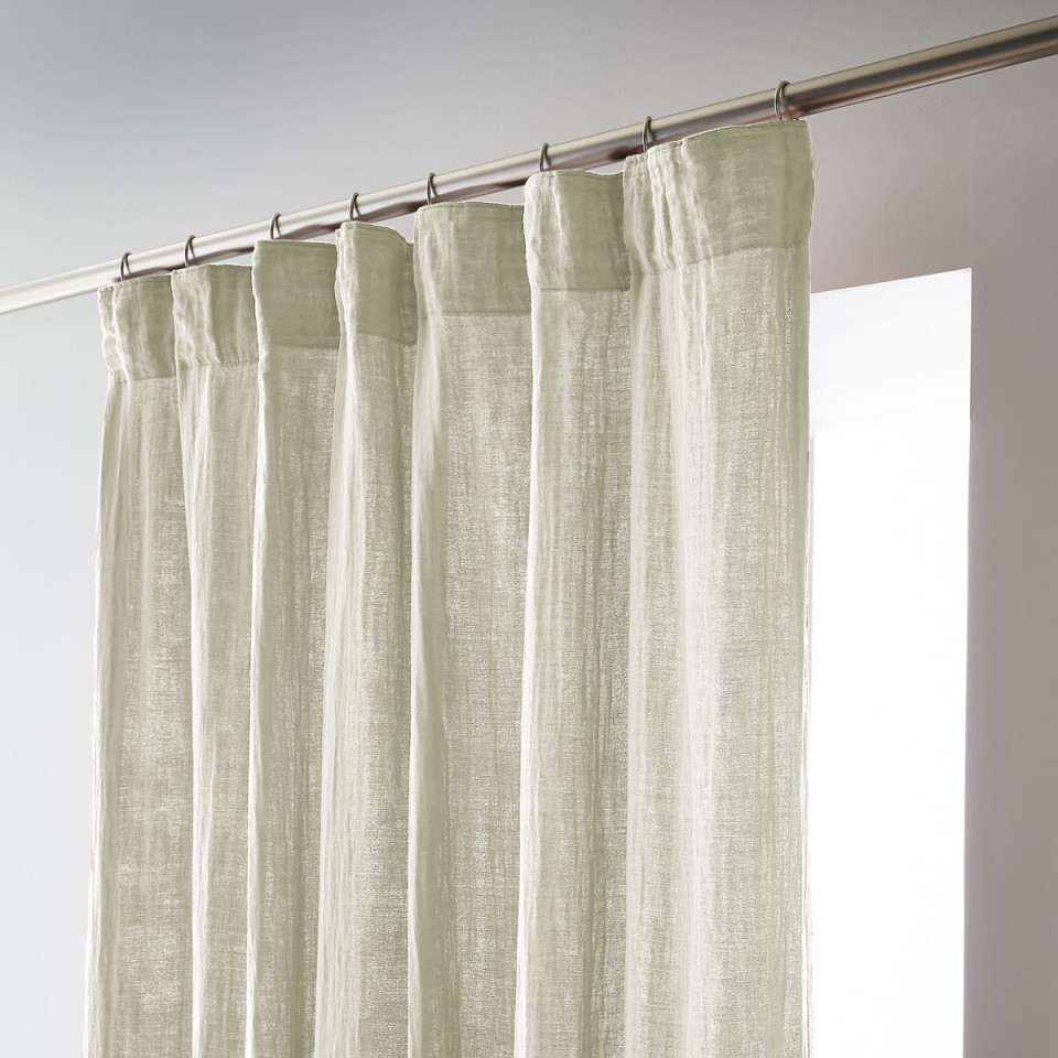 Rideau Ruflette Gaze de coton GAIA  