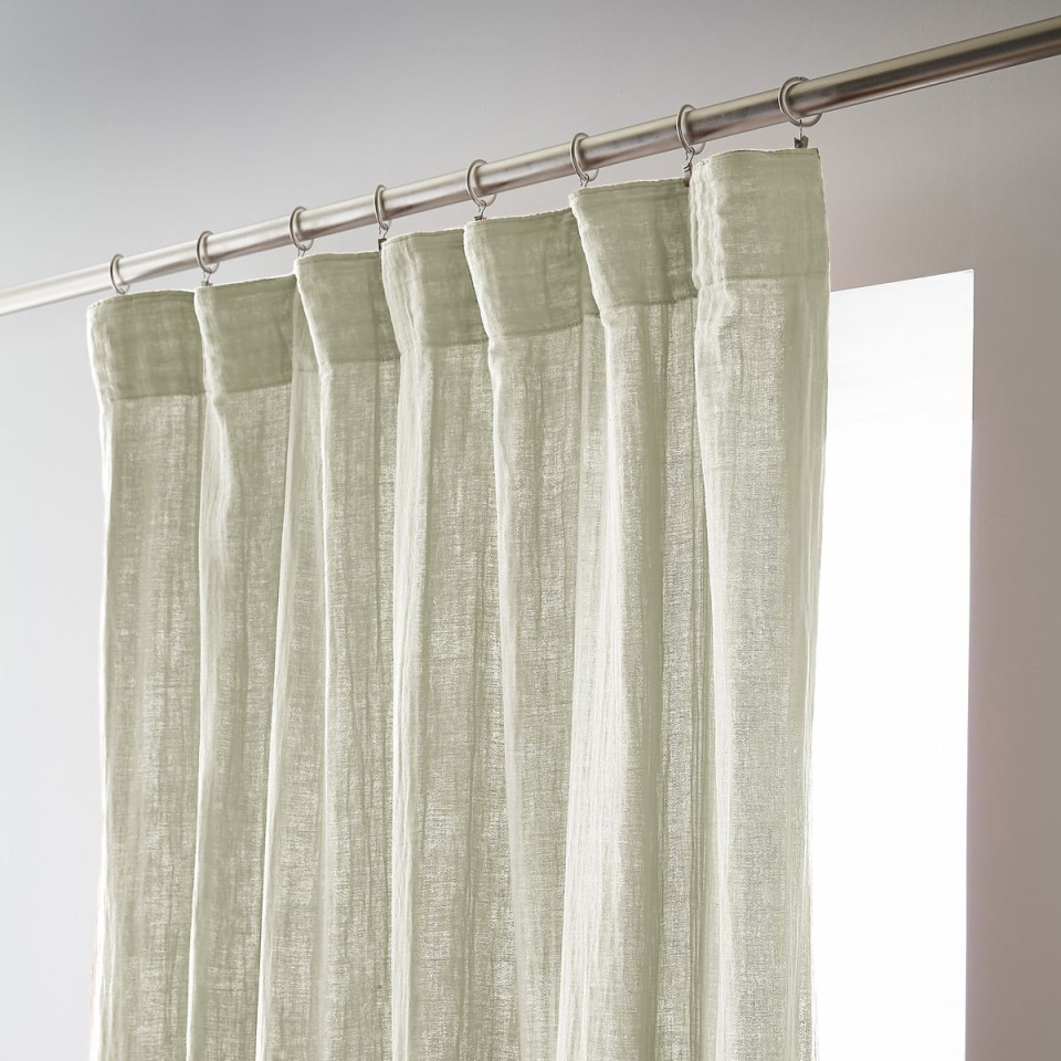 Rideau Ruflette Gaze de coton GAIA  