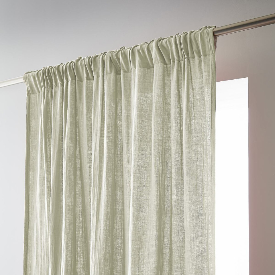 Rideau Ruflette Gaze de coton GAIA  