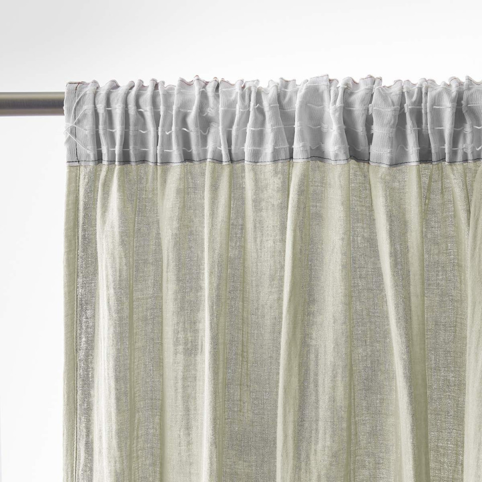 Rideau Ruflette Gaze de coton GAIA  