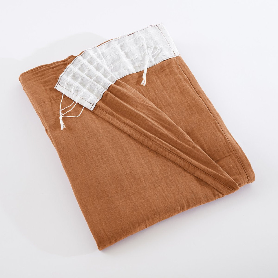 Rideau Ruflette Gaze de coton GAIA  