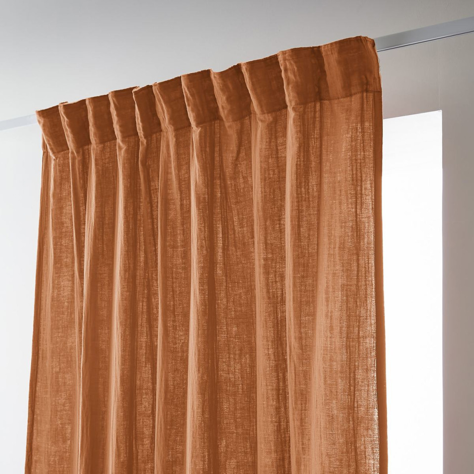 Rideau Ruflette Gaze de coton GAIA  