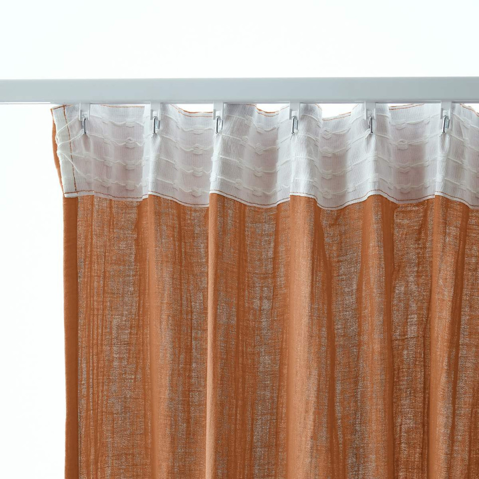 Rideau Ruflette Gaze de coton GAIA  