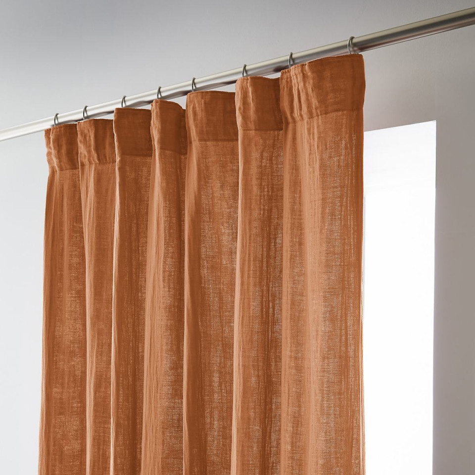 Rideau Ruflette Gaze de coton GAIA  