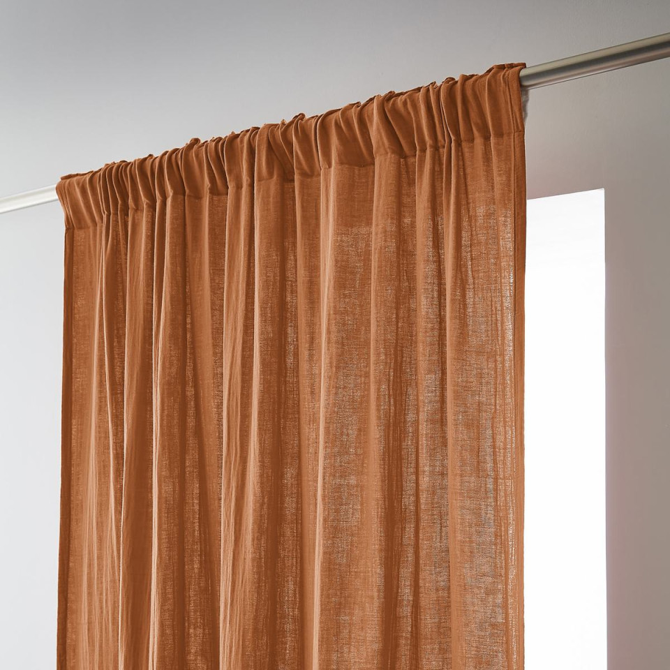 Rideau Ruflette Gaze de coton GAIA  