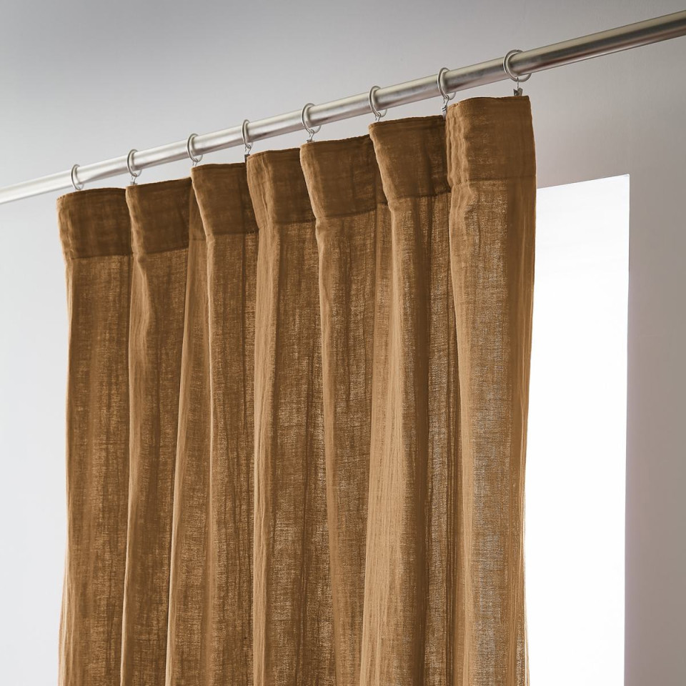 Rideau Ruflette Gaze de coton GAIA  