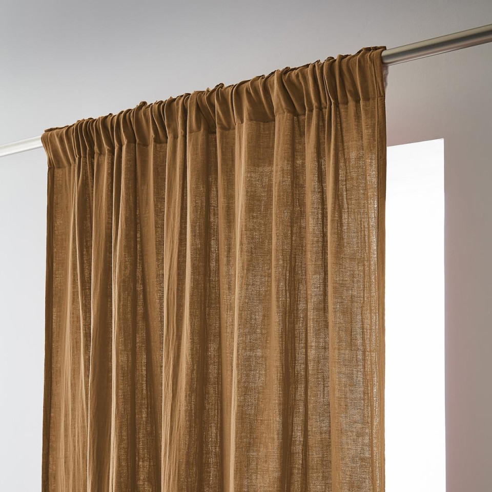 Rideau Ruflette Gaze de coton GAIA  