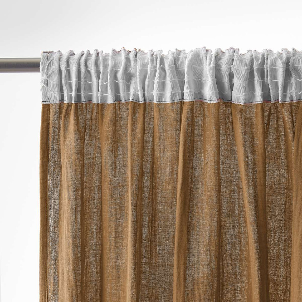 Rideau Ruflette Gaze de coton GAIA  