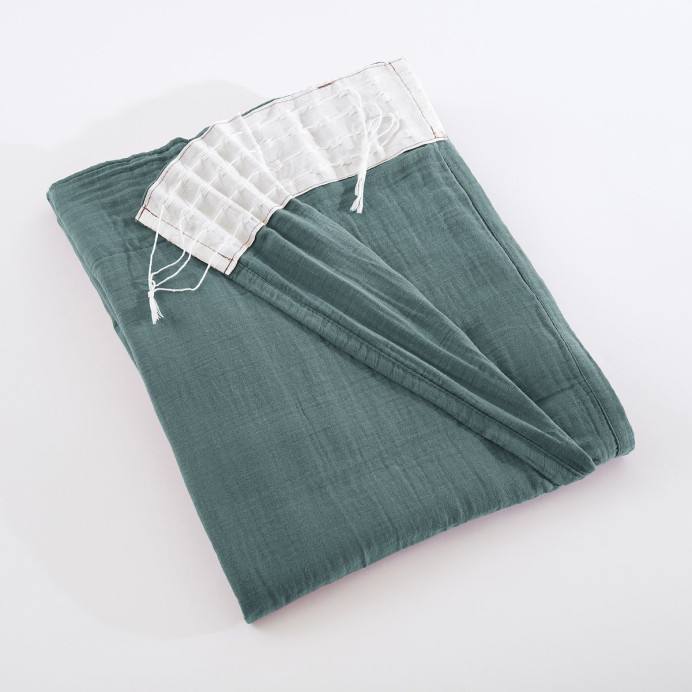 Rideau Ruflette Gaze de coton GAIA - L'Effet Papillon | Impression lin