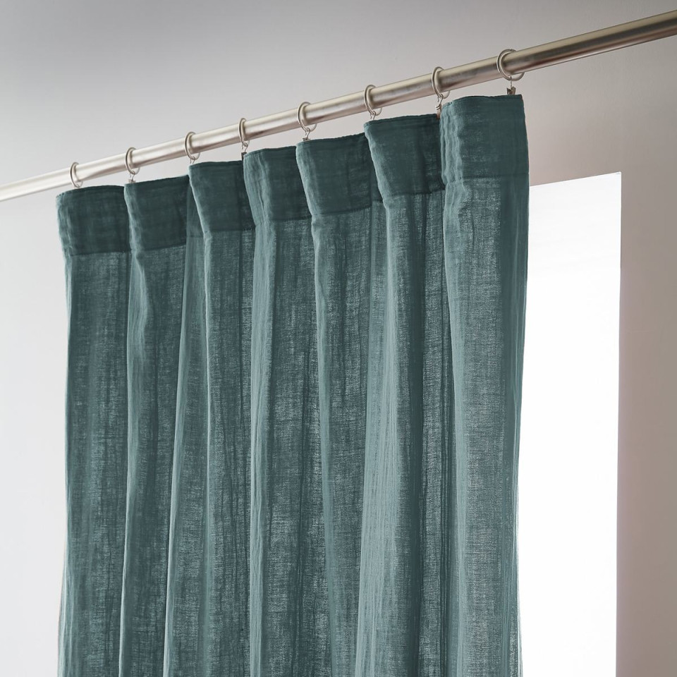 Rideau Ruflette Gaze de coton GAIA  