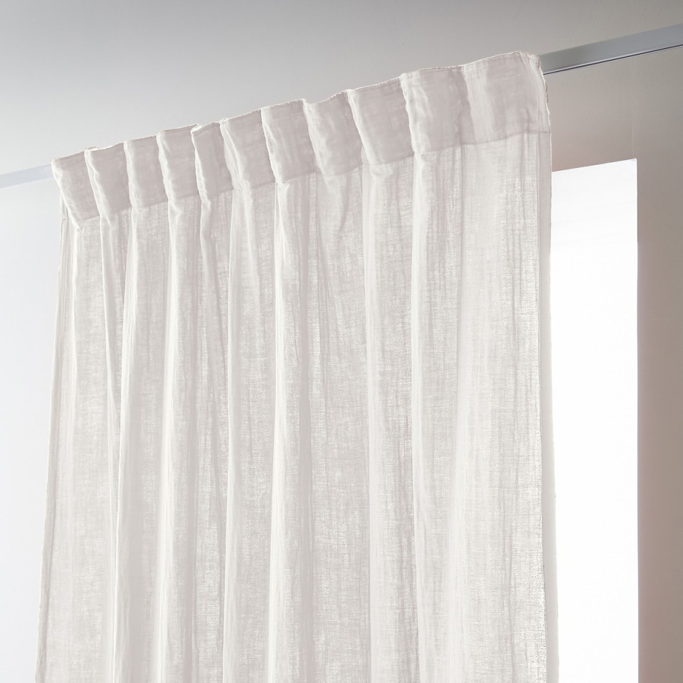 Rideau Ruflette Gaze de coton GAIA  