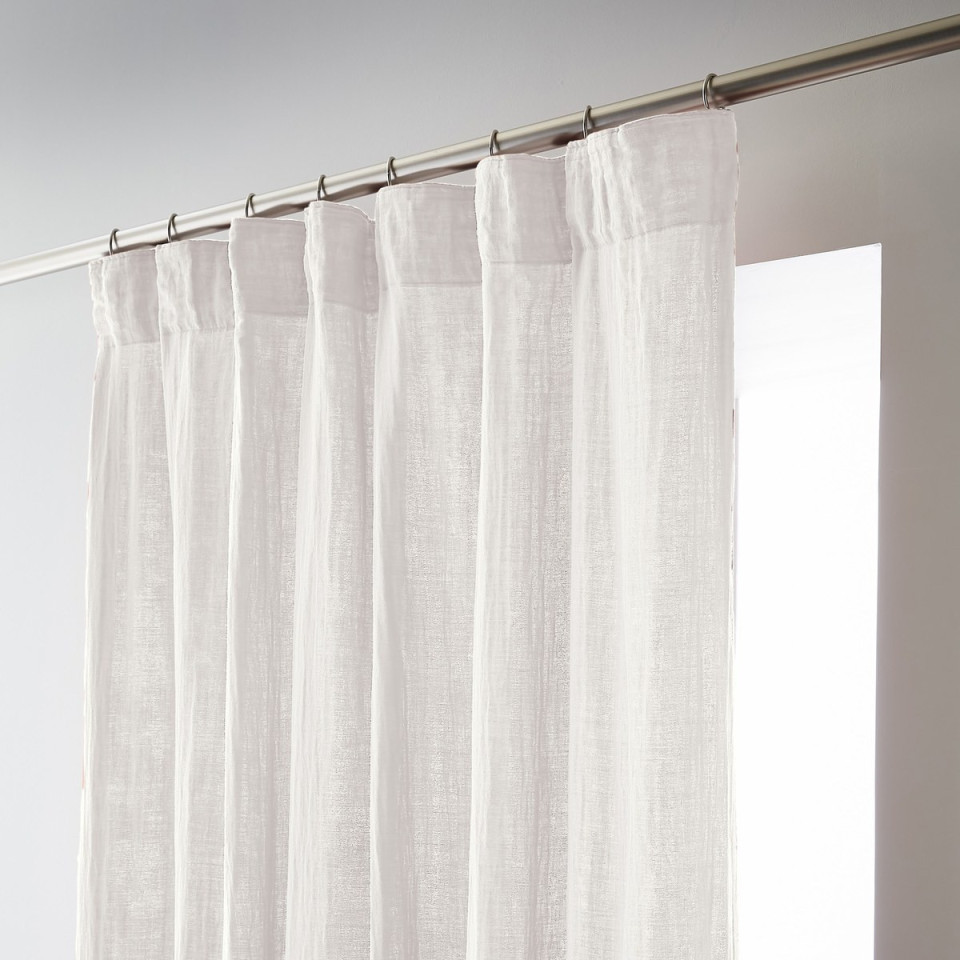 Rideau Ruflette Gaze de coton GAIA  