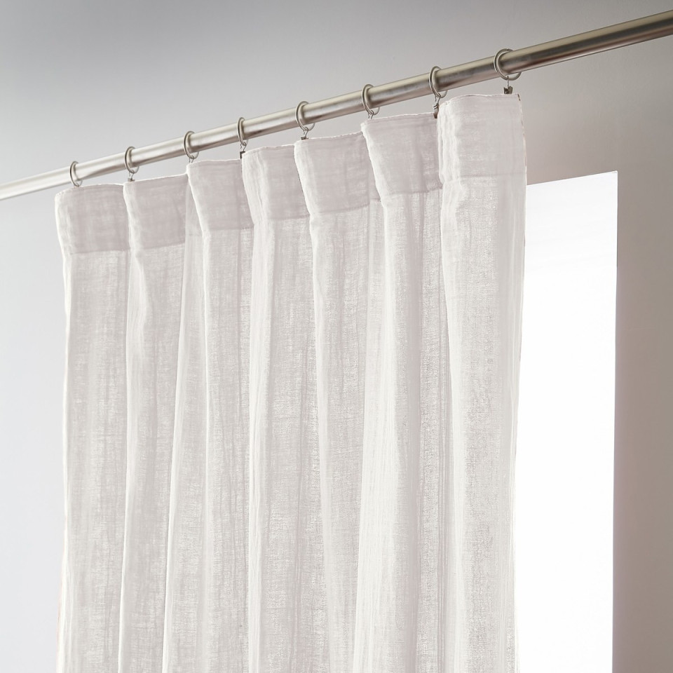 Rideau Ruflette Gaze de coton GAIA  