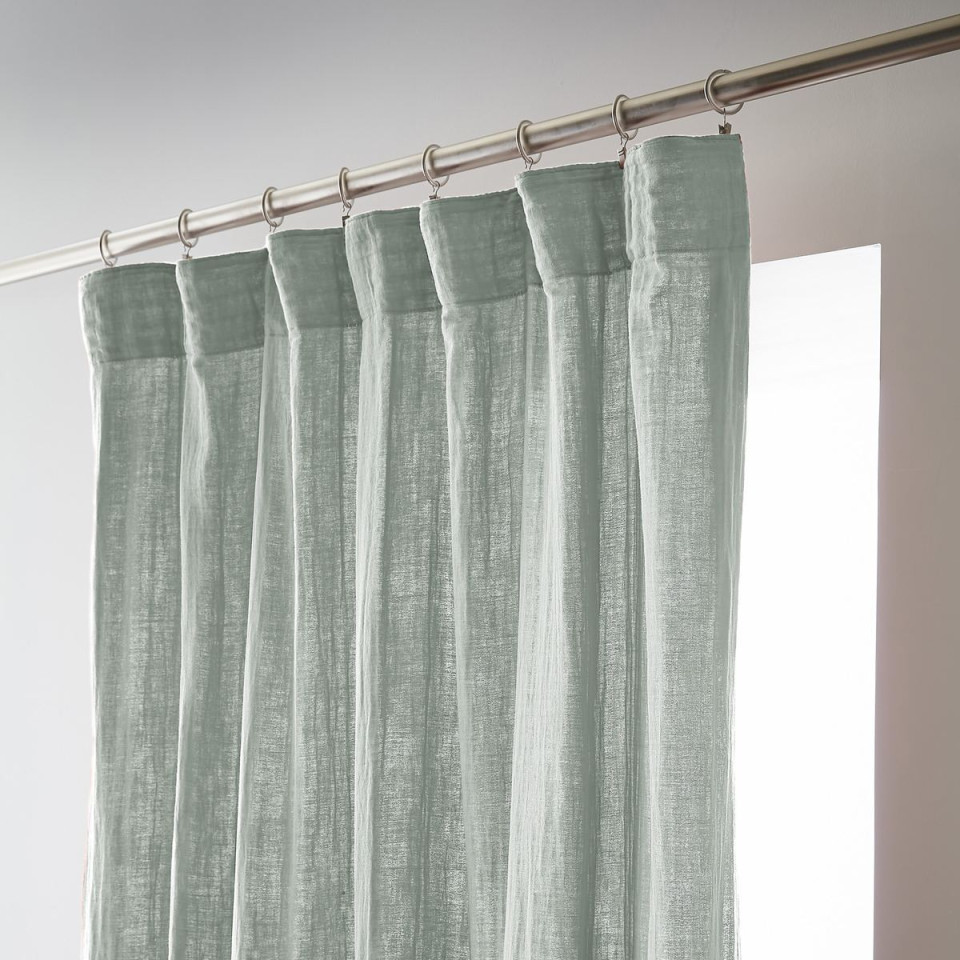 Rideau Ruflette Gaze de coton GAIA  