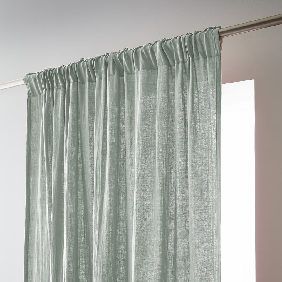 Rideau Ruflette Gaze de coton GAIA  