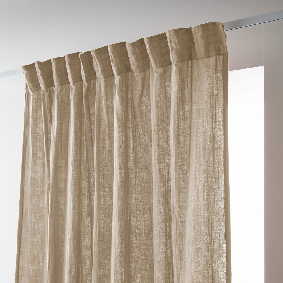 Rideau Ruflette Gaze de coton GAIA  