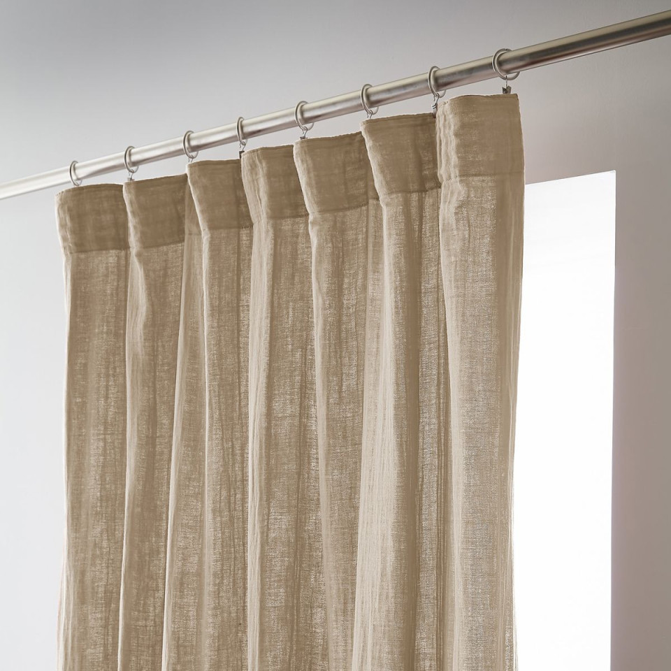 Rideau Ruflette Gaze de coton GAIA  