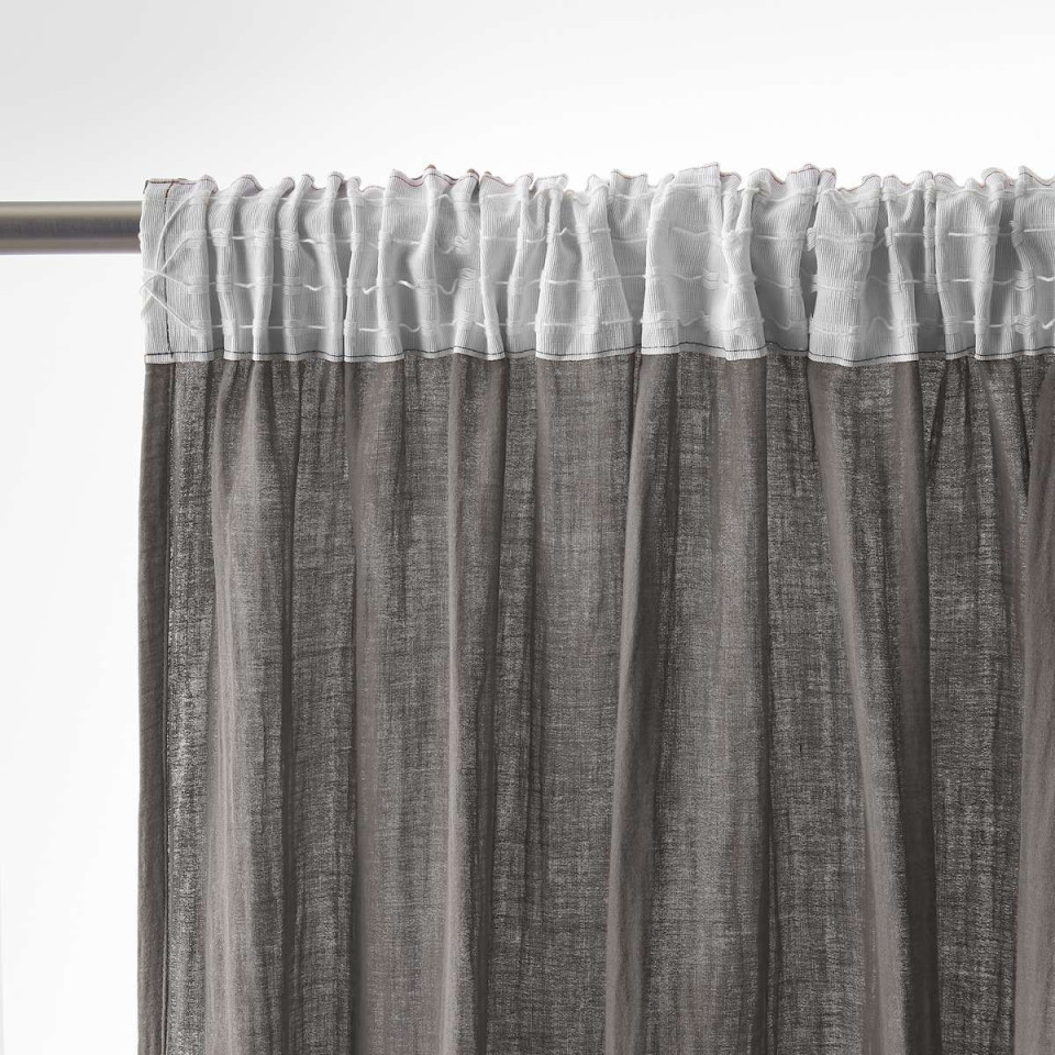 Rideau Ruflette Gaze de coton GAIA  